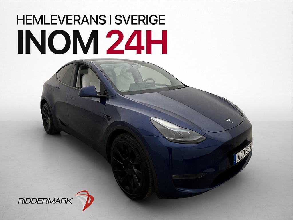 Tesla Model Y Long Range AWD Ljus Interiör Drag Pano Moms AP