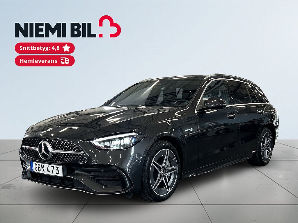 Mercedes-Benz C 300 T d e 4MATIC AMG S&V-hjul/Drag/360/Elstol/Burmester