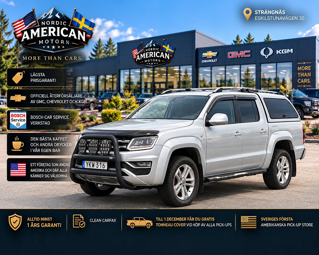 Volkswagen Amarok 3.0 V6 TDI 224hk Highline - Skinn - Dragkrok - Moms