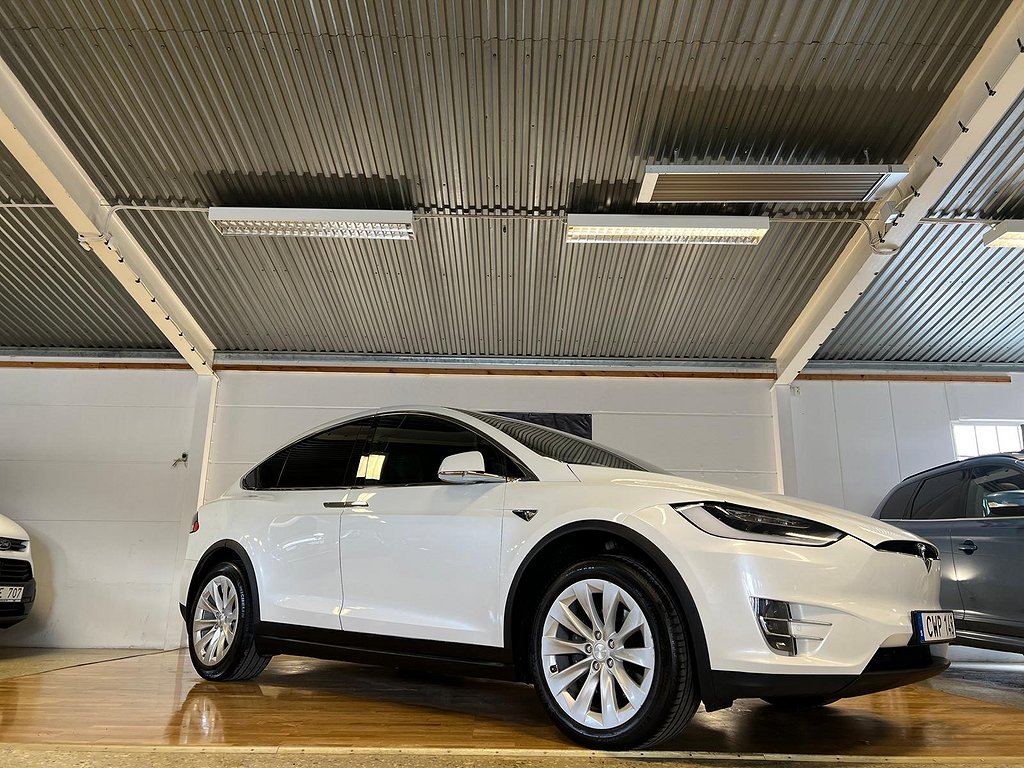 Tesla Model X 90D 423HK/DRAG/PANO/1ÅRGARANTI/S-V HJUL/6-SITS
