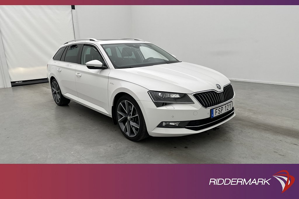 Skoda Superb 4x4 280hk L&K Pano Värm Canton Kamera Navi Drag