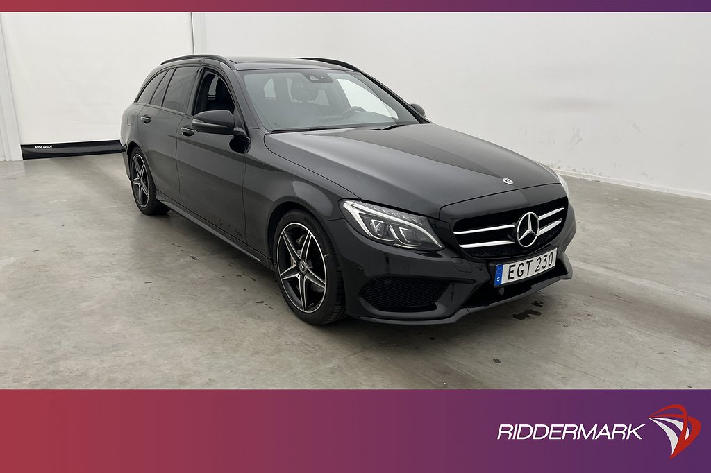 Mercedes-Benz C 220 d 170hk AMG Värm Pano Kamera Skinn Drag