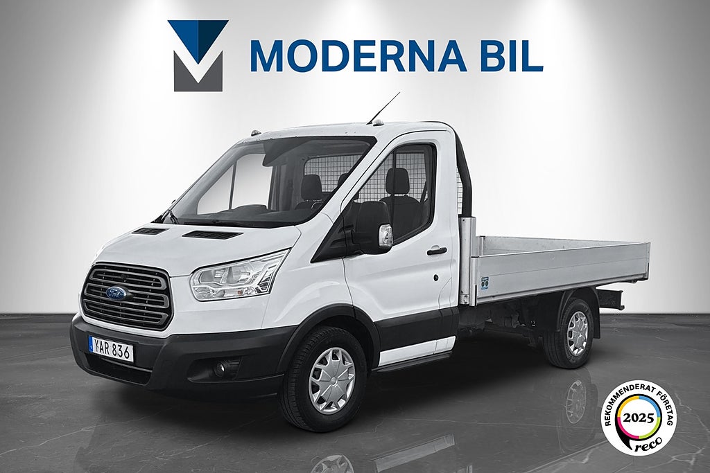Ford transit 350 Chassi Cab 2.0 TDCi 170hk Flak Moms 3-sits Dragkrok