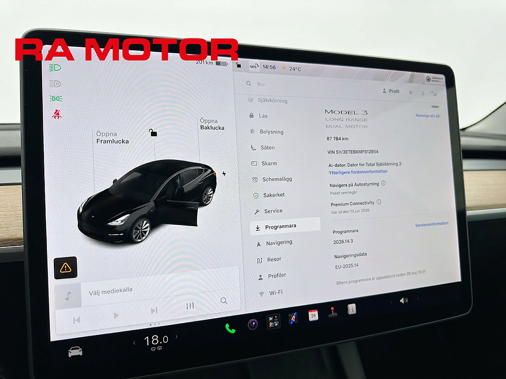 Tesla Model 3 Long Range 440hk AWD | Panorama | Dragkrok | 2021