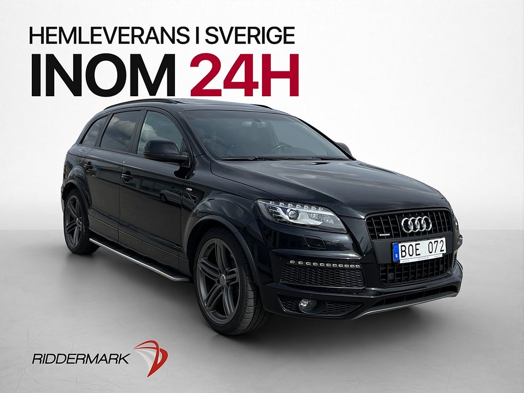 Audi Q7 3.0 TDI V6 Quattro S-Line 7-Sits Pano BOSE Drag Navi