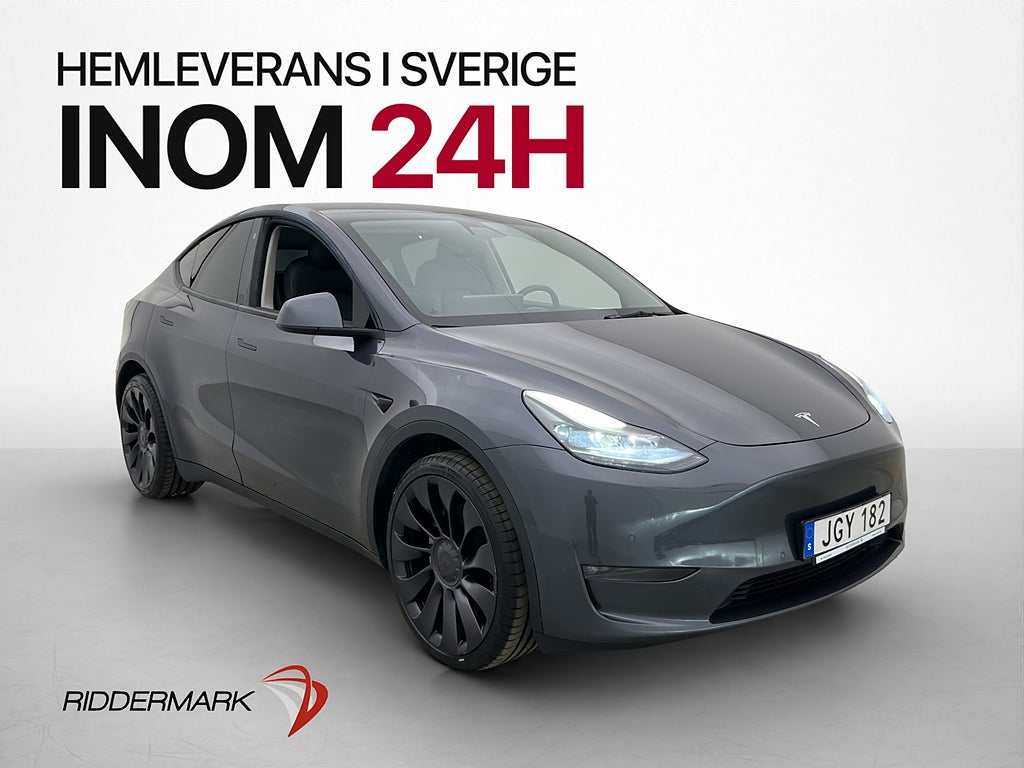 Tesla Model Y Long Range AWD Dragkrok Svensksåld MOMS