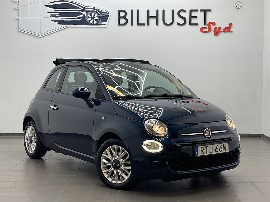 Fiat 500 C 0.9 TwinAir 80hk Pop Läder/Krok/Nyservad
