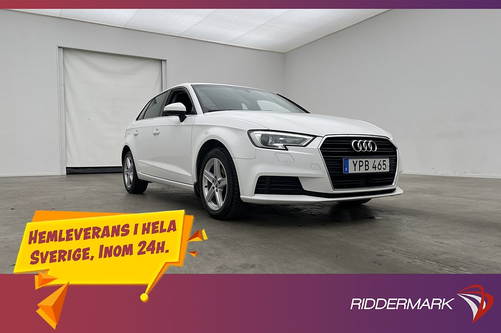 Audi A3 Sportback 1.5 TFSI 150hk Proline P-Sensorer Dragkrok