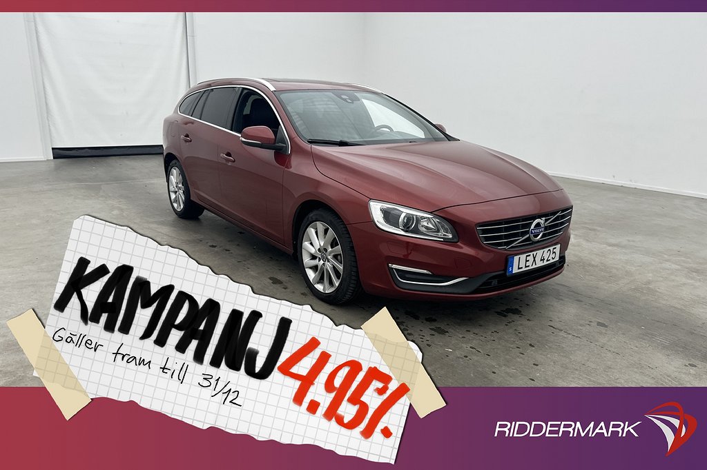 Volvo V60 D4 AWD Summum VOC Glastak D-Värm Drag 4,95% Ränta