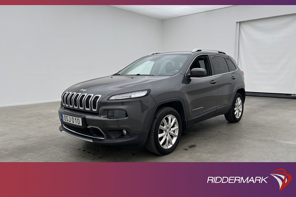 Jeep Cherokee 4WD 170hk Limited M&K-Värm Kamera Skinn Drag