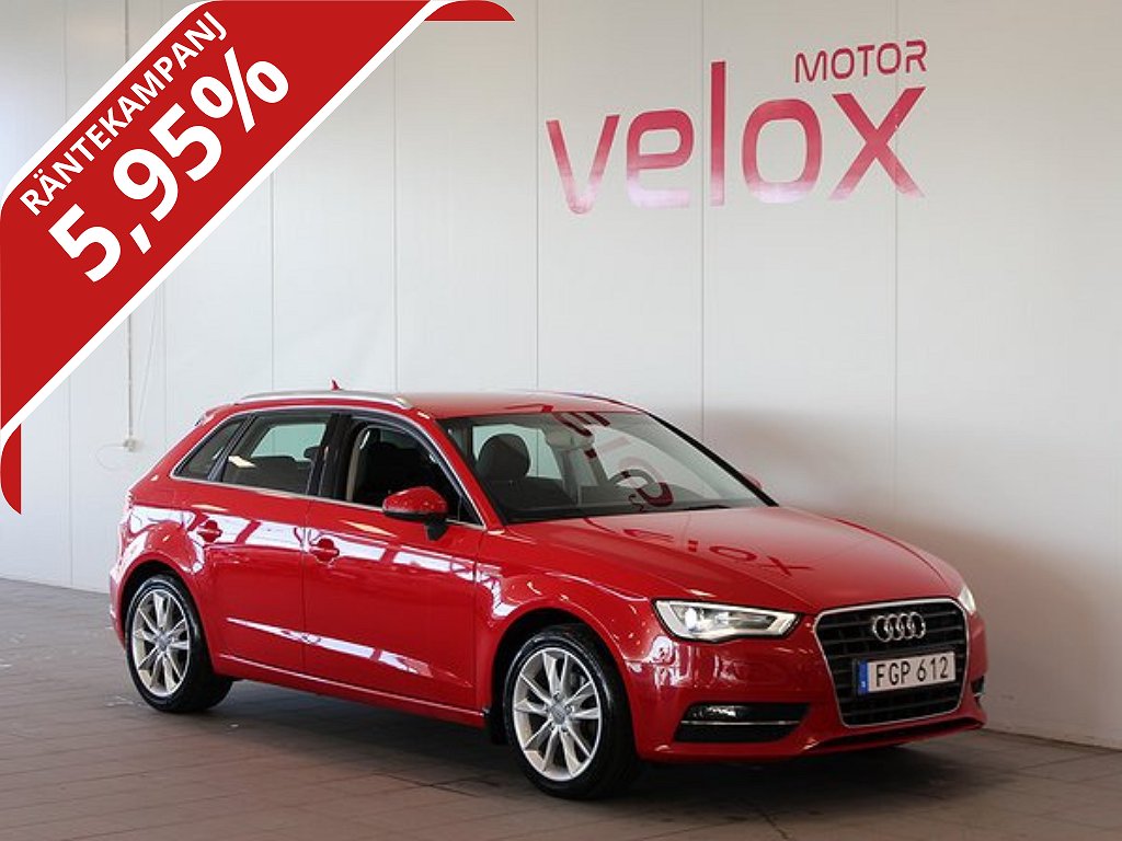 Audi A3 SB g-Tron 1.4TFSI CNG S Tronic 110hk Drag Nav 5,95%