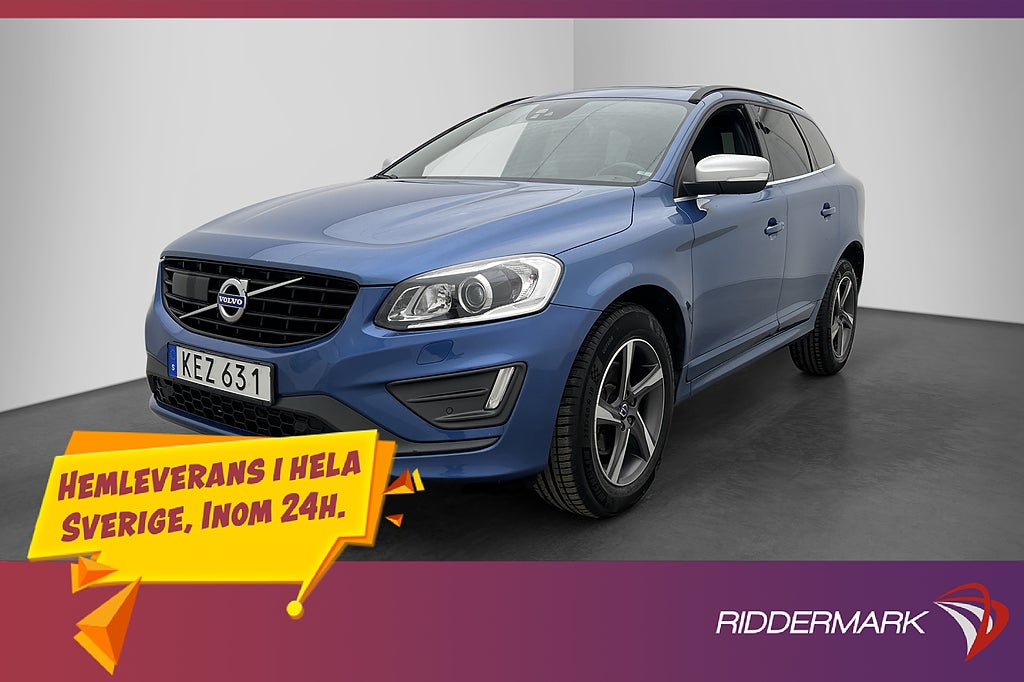 Volvo XC60 Polestar D4 AWD 220hk R-Design Pano H/K VOC Drag