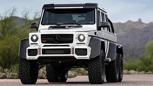 Brabus har fixat till Mercedes-Benz G63 så att den levererar 700 hästkrafter. Foto: Bring a trailer. 