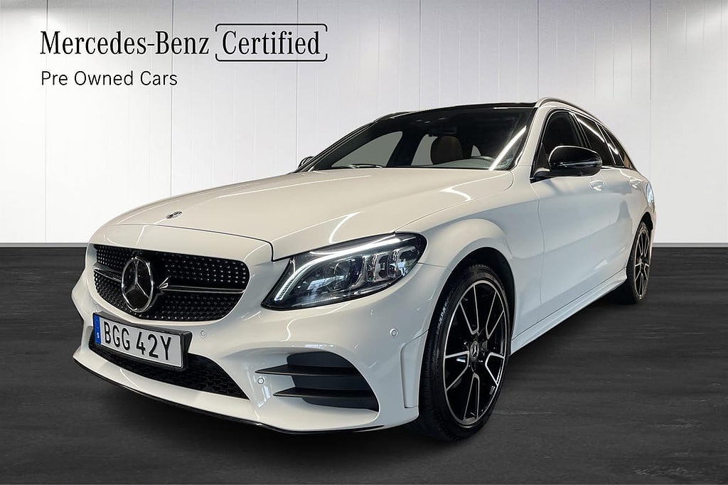 Mercedes-Benz C220 AMG Line/Pano/Dragkrok/Burmester/V-Hju...