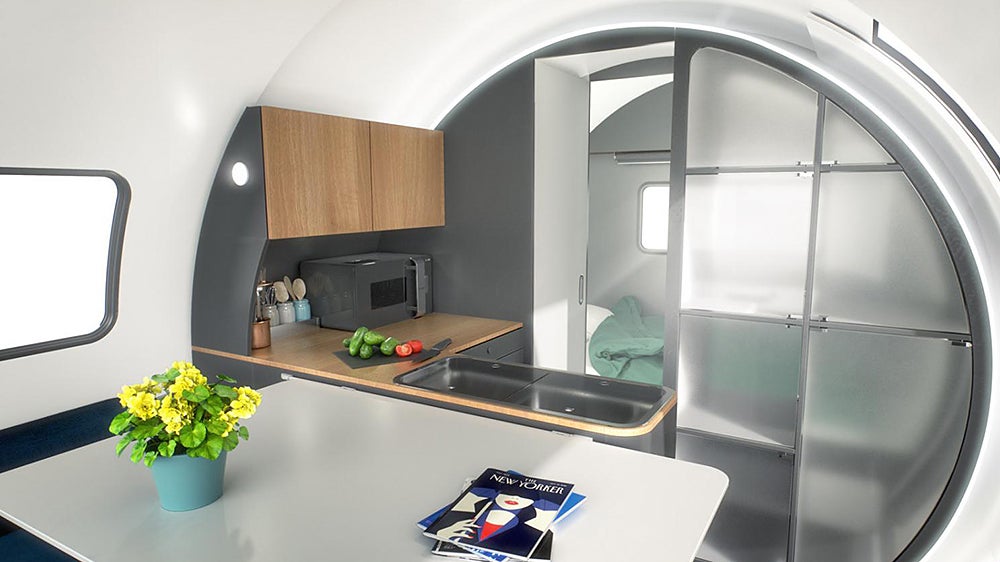 Köket/vardagsrummet kan upp till fem personer vara. Foto:  Beauer