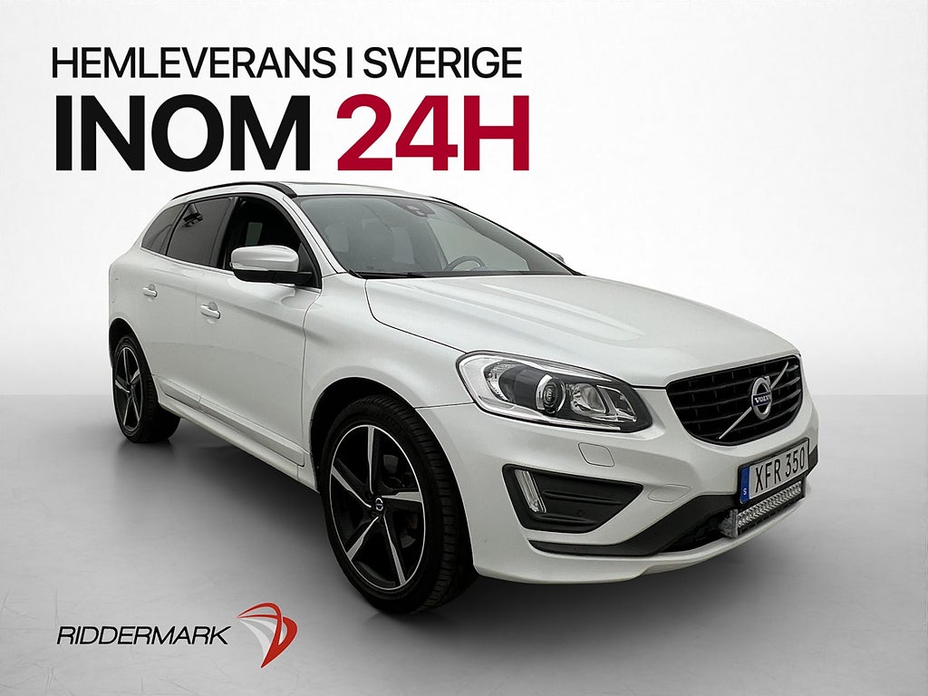 Volvo XC60 D4 AWD R-Design Panorama Läder Dragkrok VOC