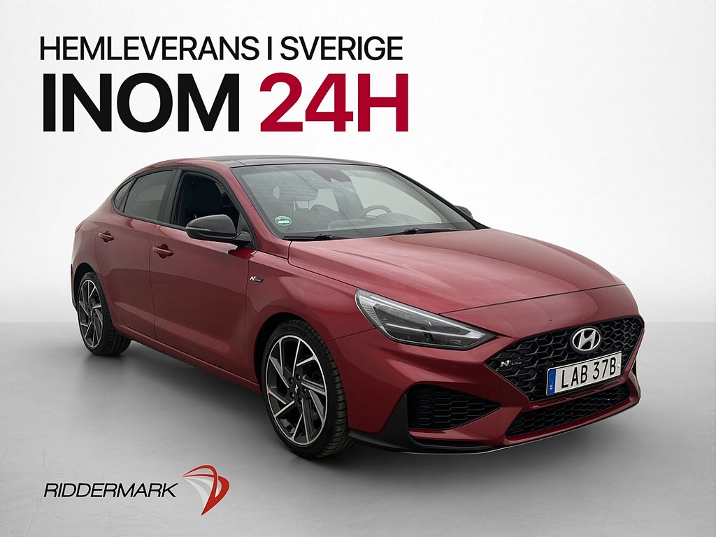 Hyundai i30 Fastback 1.5 T-GDI 160hk Taklucka Kamera Läder