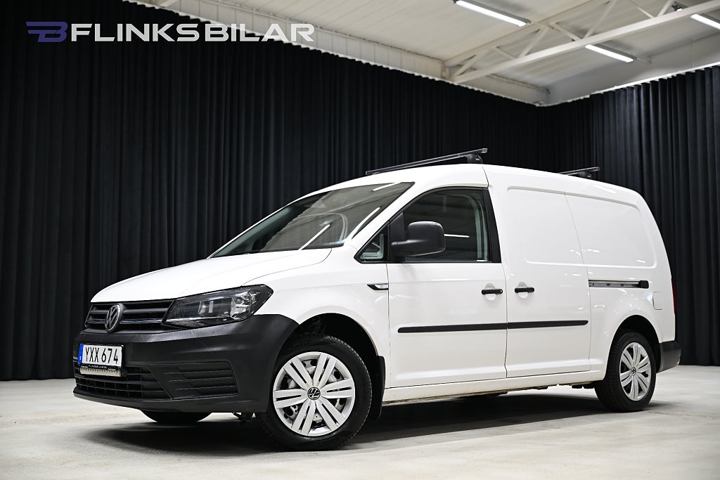 Volkswagen Caddy Maxi DSG 150HK Inredd|Dubbelgolv|Drag|Värmare|EnÄgare|SeUtr!