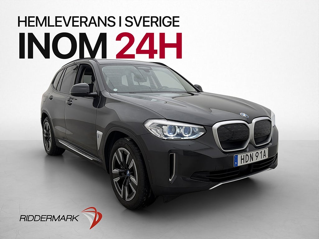 BMW iX3 286hk Charged Pano Dragkrok Kamera Skinn Elstolar