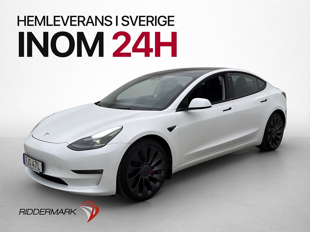 Tesla Model 3 Performance 513h Pano Kamera Skinn Adp-Fart