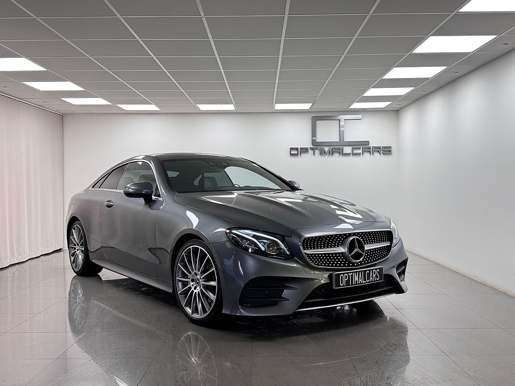 Mercedes-Benz E200 200 Coupé 9G AMG Widescreen Burmester Svensksåld