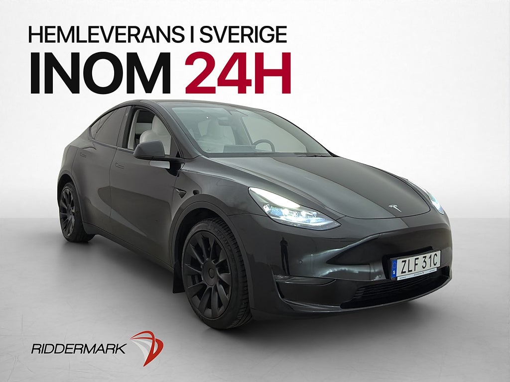 Tesla Model Y Long Range AWD Pano Dragkrok AP Ljus interiör