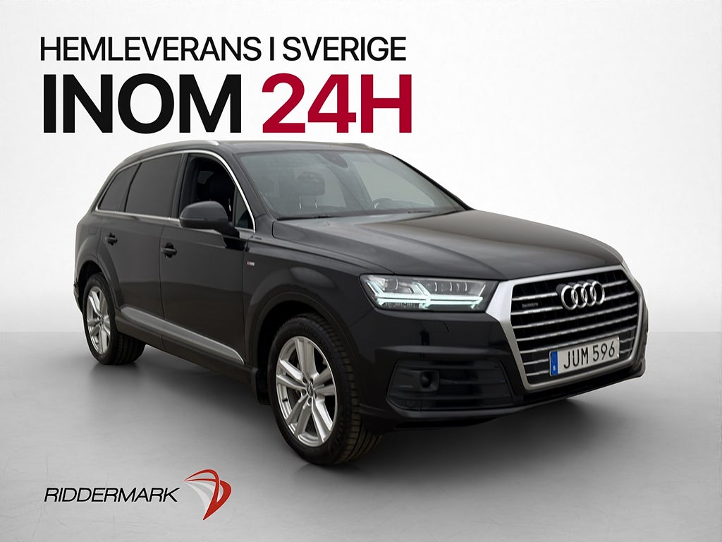 Audi Q7 3.0 TDI 272hk Q S-Line BOSE 7-Sits Kamera Cockpit