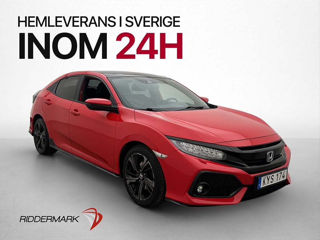 Honda Civic 182hk Sport Plus Glastak Kamera Navi Nyservad