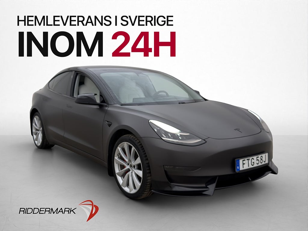 Tesla Model 3 Long Range AWD Autopilot Svensksåld