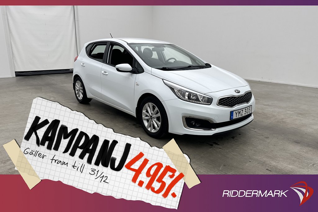 Kia Cee´d 1.4 CVVT 99hk Comfort Sensorer Rattvärm 4,95% Ränta