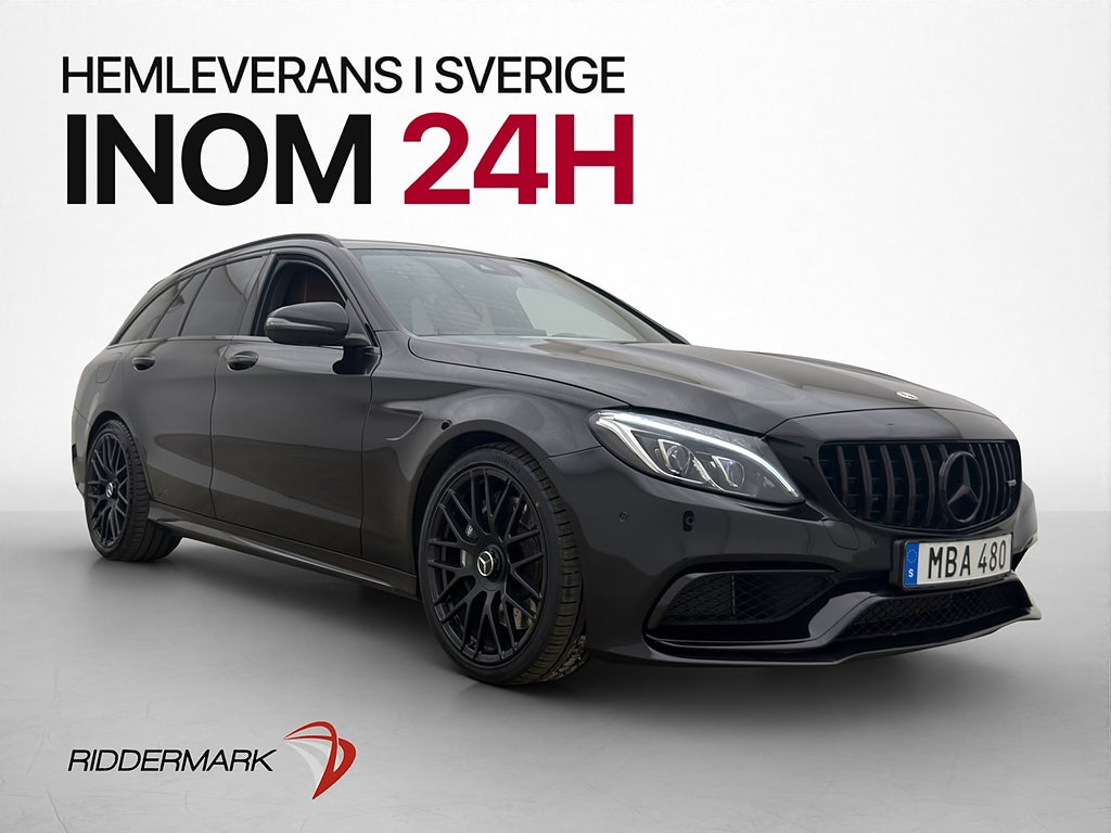 Mercedes-Benz C 63 AMG 476hk Burmester Designo Svensksåld
