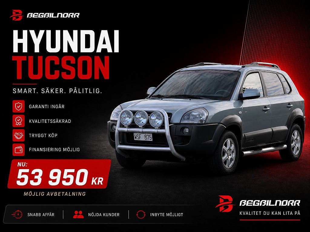 Hyundai Tucson 2.7 V6 4WD Shiftronic*Nybes*Nyserv