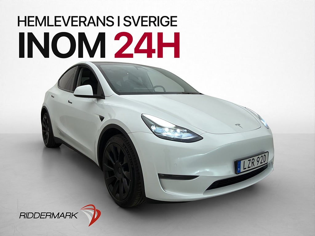 Tesla Model Y Long Range AWD Total-Självkörning Pano Sv-Såld
