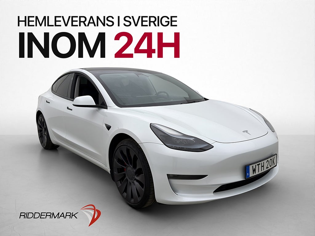 Tesla Model 3 Performance 1 Brukare Autopilot Panorama