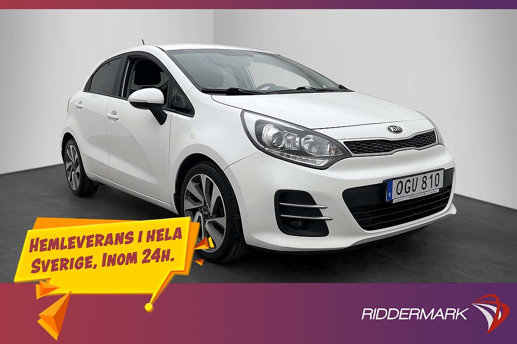 Kia Rio 1.2 CVVT 84hk GLS Navi Rattvärme Låg-Årsskatt!