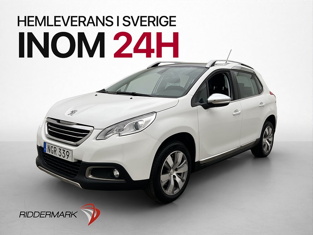 Peugeot 2008 1.2 110hk Allure Panorama Halvskinn Farthållare