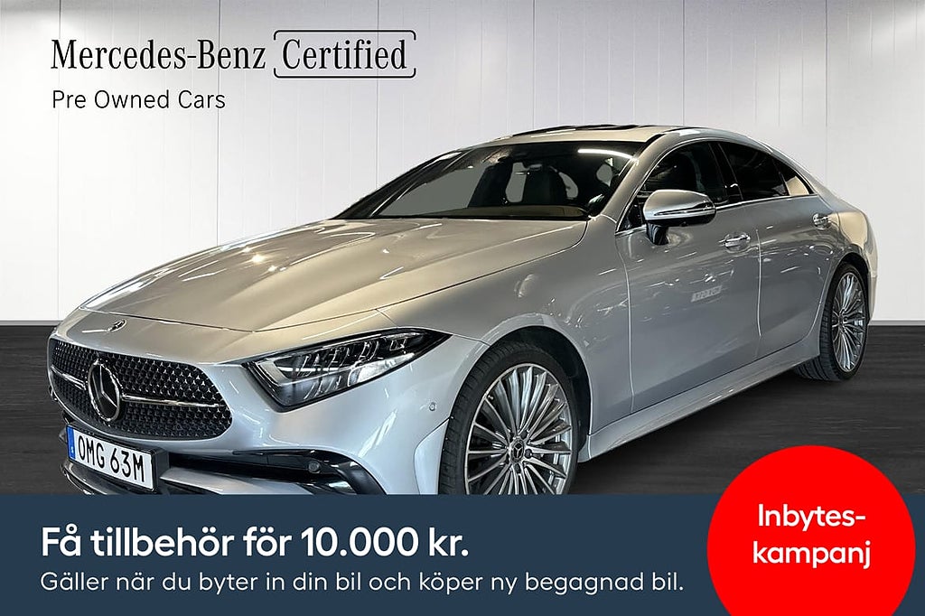 Mercedes-Benz CLS 300d 4MATIC AMG Taklucka Dragkrok Värmare 360° Moms