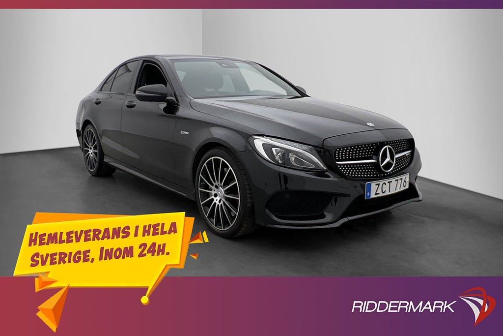 Mercedes-Benz C43 AMG 4M 367hk Burmester Navi Kamera Skinn