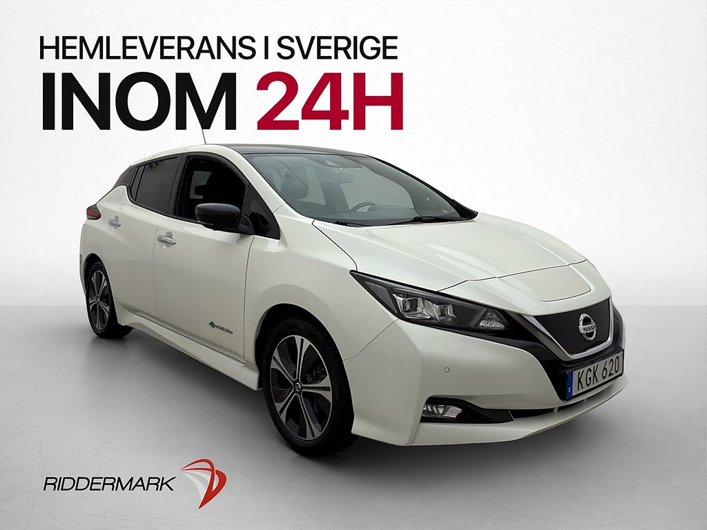 Nissan Leaf 150hk Tekna BOSE 360° Navi Halvskinn Rattvärme