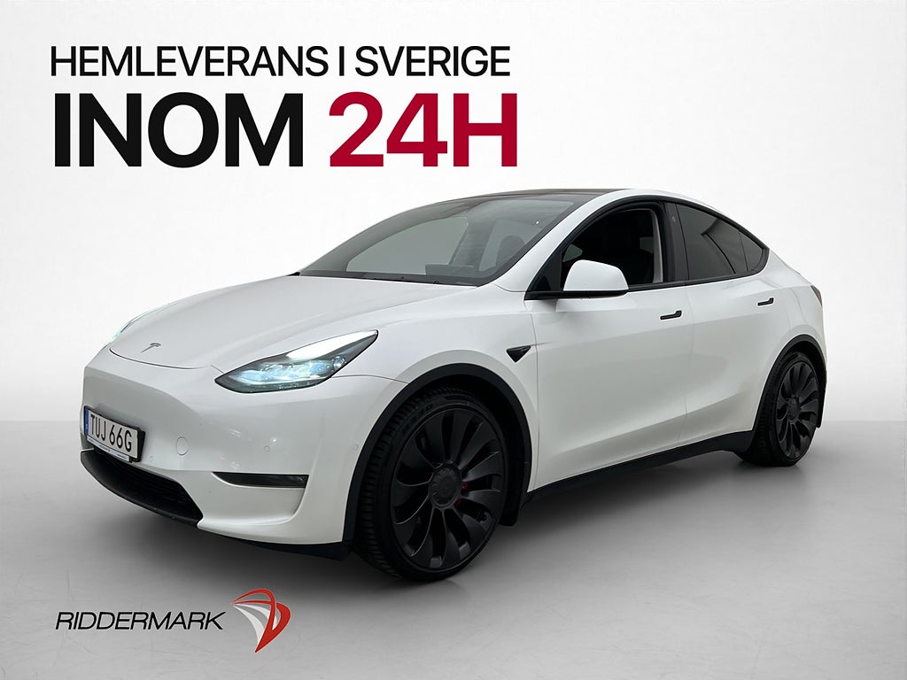 Tesla Model Y Performance Värmepump Autopilot Rattvärme