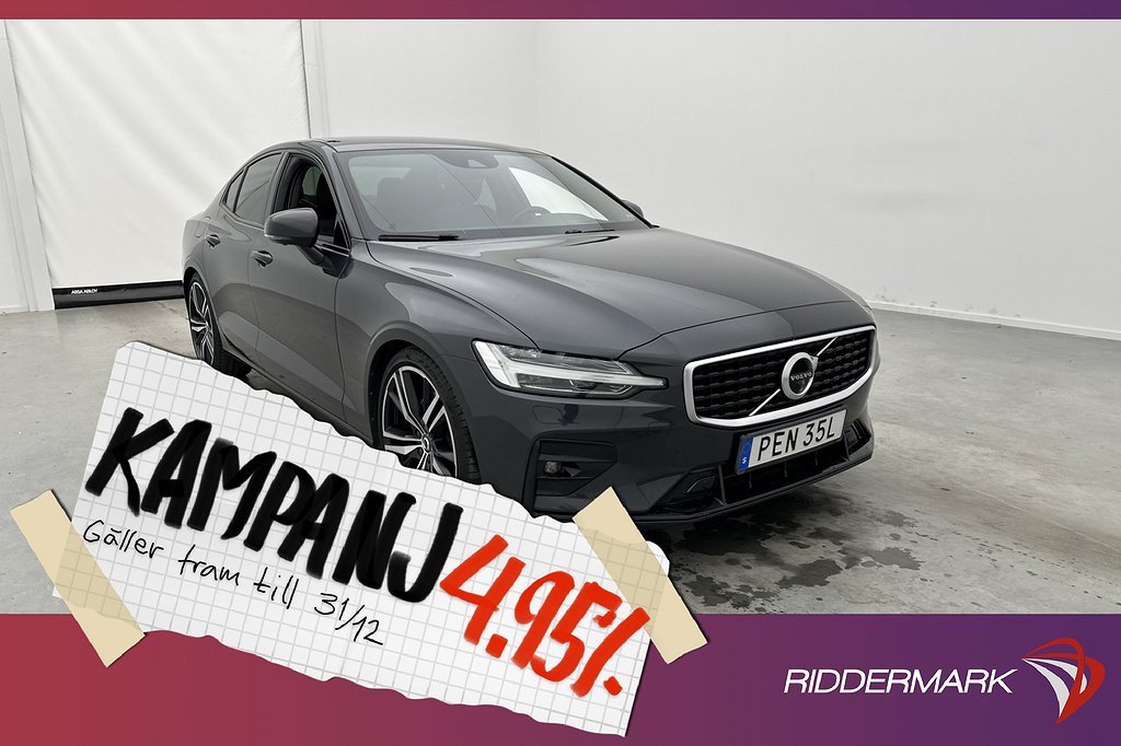 Volvo S60 T5 AWD 250hk R-Design P-Värm HUD 3 4,95% Ränta