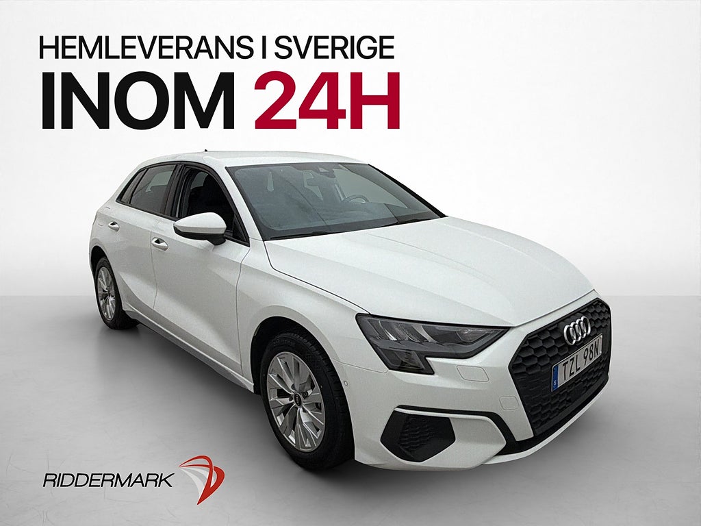 Audi A3 Sportback 40 TFSI e MOMS Sensorer CarPlay Adaptiv-F