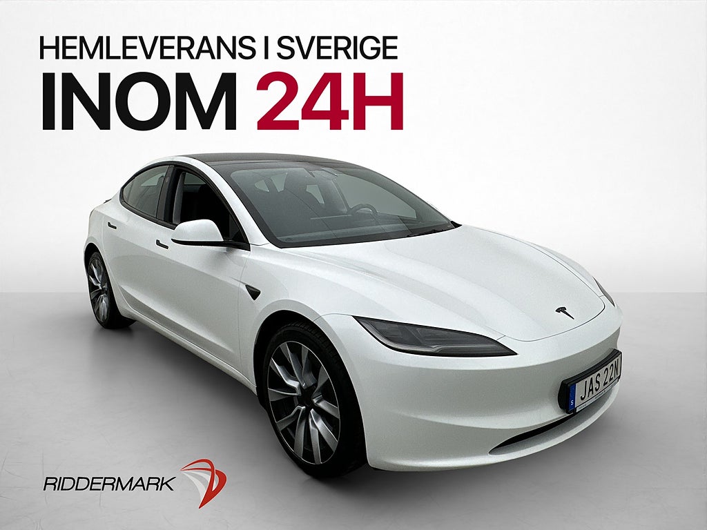 Tesla Model 3 Standard Range Drag Värm Skinn Pano 360° Navi