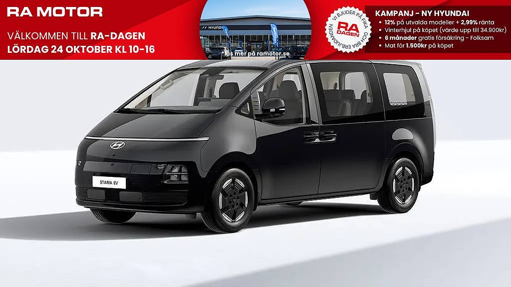 Hyundai Staria Trend 84kWH 430km Räckvidd WLTP 9-sits 2027