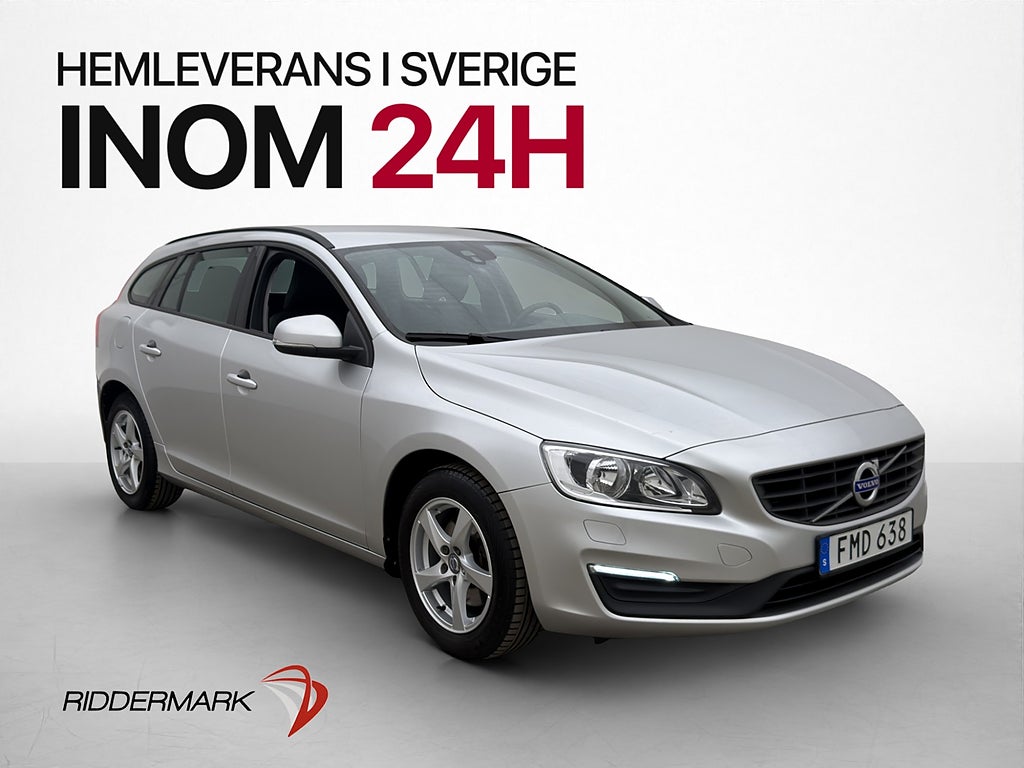 Volvo V60 T3 Kinetic Värmare Bluetooth Farthållare Dragkrok