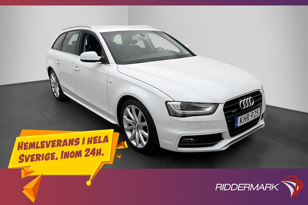 Audi A4 2.0 TDI 190hk Quattro S-Line D-Värmare P-Sensorer