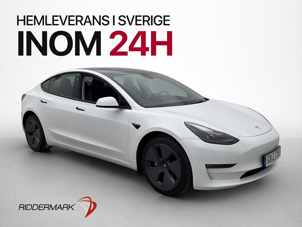 Tesla Model 3 Long Range AWD Värmepump Kamera Pano Rattvärm