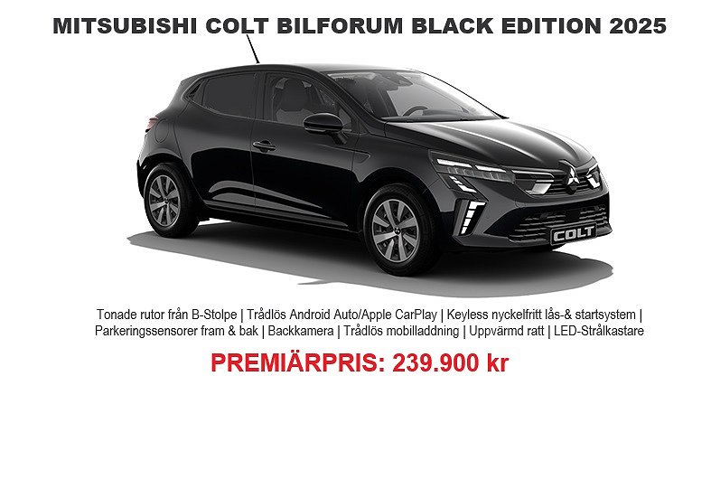 Mitsubishi Colt Bilforum Black Edition 90hk 