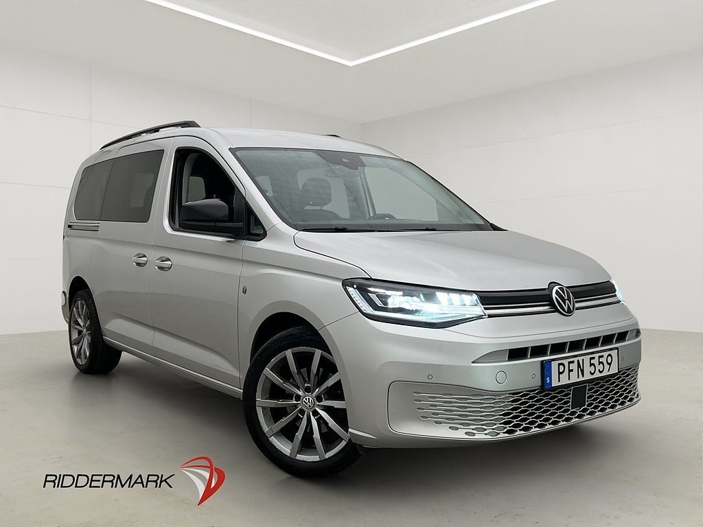 Volkswagen Caddy Maxi Life Värm Cockpit Drag LED Kamera Moms
