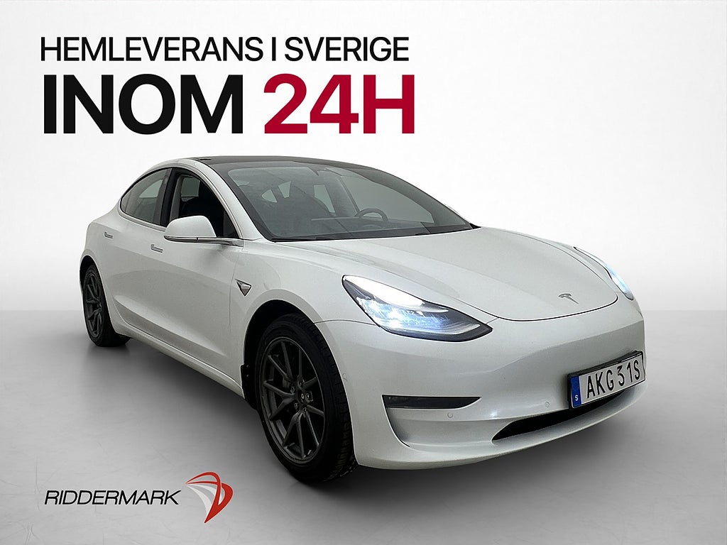 Tesla Model 3 Long range AWD 440hk Dragkrok Pano Kamera MOMS